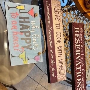 Decorative Wine and Cocktail Signs All 3